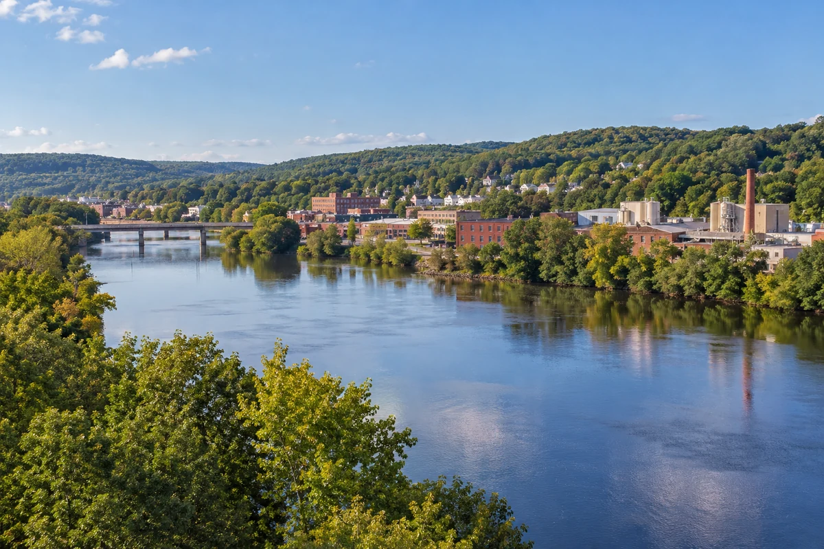Shelton regional landscape in Connecticut