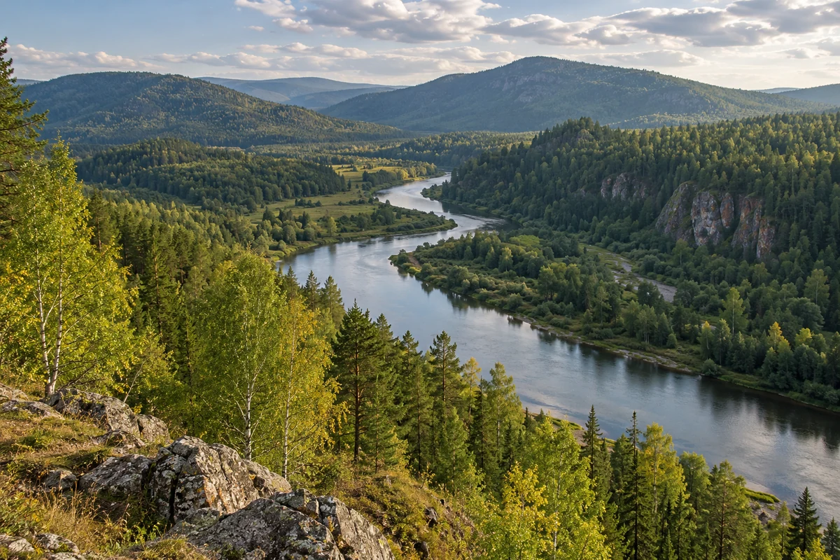 Южноуральский пейзаж в Башкортостане