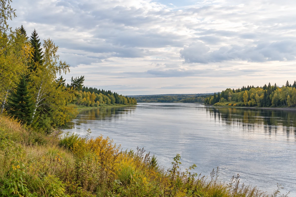 Река и леса Томской области