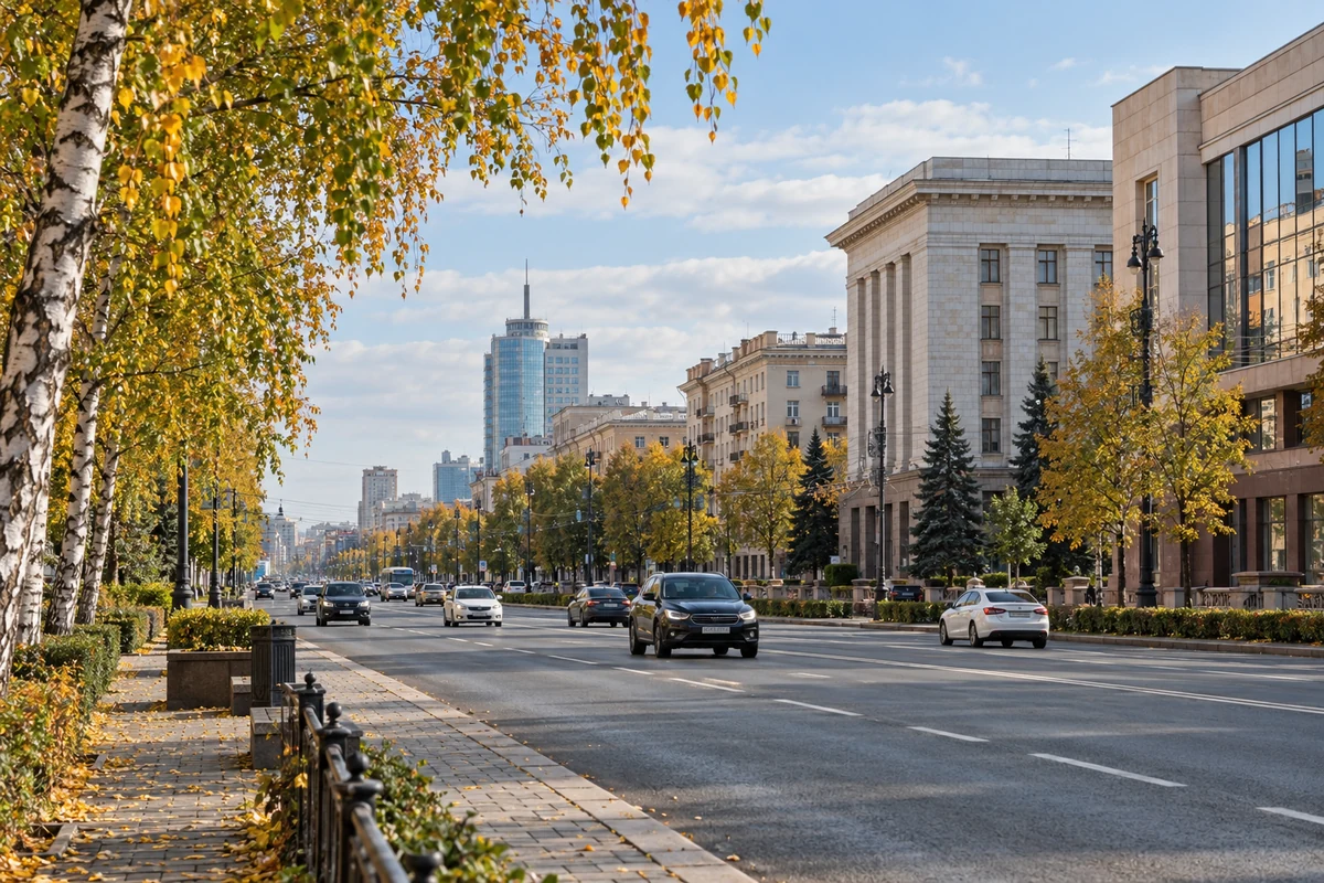 Городской пейзаж Челябинска